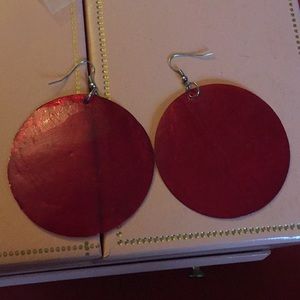 Red hook earrings